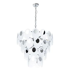 Подвесная люстра Arte Lamp Rosabella A4067LM-11CC, арматура хром, плафон стекло белое - фото 1