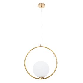Подвесной светильник Arte Lamp Matisse A7742SP-1AB, арматура античная бронза, плафон стекло белое - фото 1