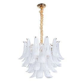 Подвесная люстра Arte Lamp Maya A4072LM-9GO, арматура золото, плафон стекло белое - фото 1