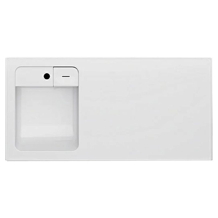 Раковина AM.PM X-Joy 100x50 под стиральную машину, левая, с кронштейном в комплекте, литьевой мрамор, цвет белый глянец