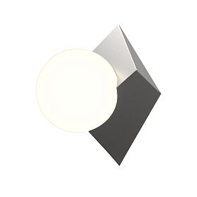 Бра Maytoni Cubeo MOD445WL-01PT, арматура платина, профиль стекло белое - фото 1