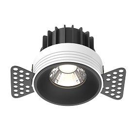 Встраиваемый светильник Maytoni Round DL058-12W4K-TRS-B, арматура черная    - фото 1