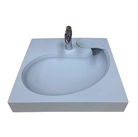 Раковина Stella Polar Шебби 60x60 для установки над стиральной машиной, цвет серый матовый - фото 1