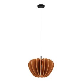 Подвесной светильник Maytoni Cambio MOD398PL-01BR, арматура черная, профиль фетр терракотовый - фото 1