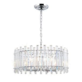 Подвесная люстра Citilux Ингвар CL334181, арматура хром, плафоны хрусталь прозрачный - фото 1