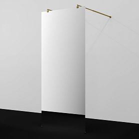 Душевая перегородка WasserKRAFT Vechte 60W39BG-MR 90x200, стекло зеркальное, профиль графит - фото 1