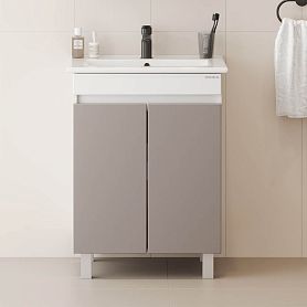 Тумба под раковину Оника Марви 60, цвет белый / мокко - фото 1