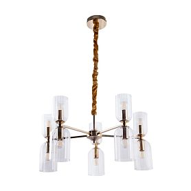 Подвесная люстра Arte Lamp Charm A1623LM-10GO, арматура золото, плафон стекло прозрачное - фото 1