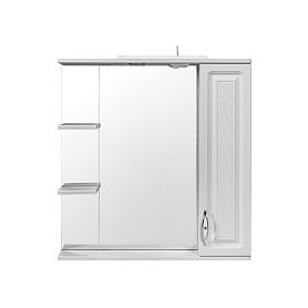 Шкаф-зеркало Stella Polar Кармела 75/С, с подсветкой, цвет белое серебро - фото 1