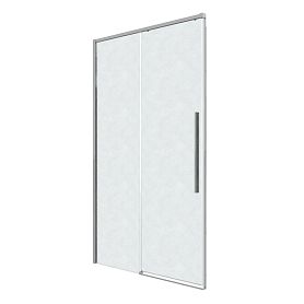 Душевая дверь Grossman Galaxy 100.K33.01.120.10.02 120х195, левая, стекло шиншилла, профиль хром - фото 1