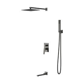 Душевой комплект Vincea Puro VSFW-5P1GM, встраиваемый, цвет вороненая сталь - фото 1