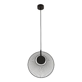 Подвесной светильник Arte Lamp Layla A2808SP-1BK, арматура черный, плафон белый - фото 1