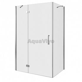 Душевой уголок Good Door Saturn WTW+SP-C-CH-L 110x80, стекло прозрачное, профиль хром, левый - фото 1