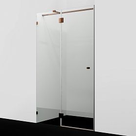 Душевая дверь WasserKRAFT Paar 88H05 120x200, стекло прозрачное, профиль розовое золото - фото 1