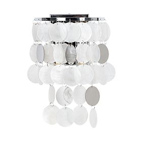 Настенный светильник Arte Lamp Pipirima A4100AP-2CC, арматура хром, плафон перламутр белый - фото 1