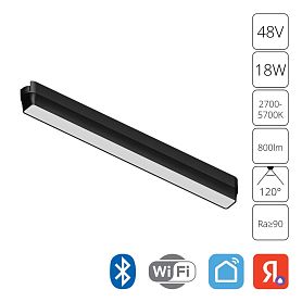 Магнитный трековый светильник Arte Lamp Rapid A2968PL-1BK, арматура черный  - фото 1