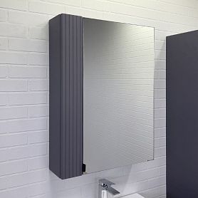 Шкаф-зеркало Comforty Лима 60, цвет антрацит - фото 1