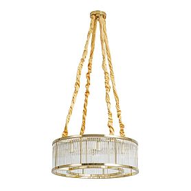 Подвесная люстра Arte Lamp Anetta A1065SP-8PB, арматура полированная медь, плафон хрусталь прозрачный - фото 1