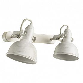 Спот Arte Lamp Martin A5213AP-2WG, арматура белая / золото, плафоны металл белый / золото, 36х11 см - фото 1