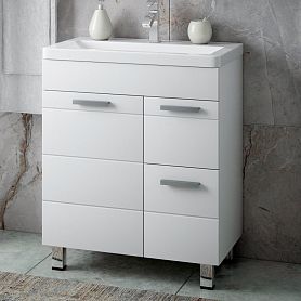 Тумба под раковину Corozo Денвер 70, цвет белый - фото 1