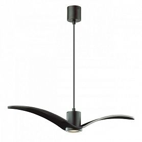 Подвесной светильник Odeon Light Birds 4902/1A, арматура черная, плафон стекло черное - фото 1