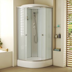 Душевая кабина Niagara Eco E90/26/MT 90х90, стекло матовое, профиль хром матовый - фото 1