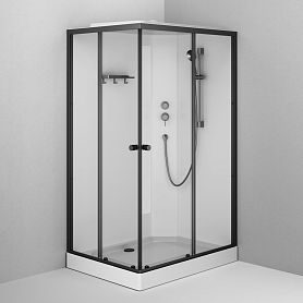 Душевая кабина AM.PM X-Joy 120x90, стекло прозрачное, профиль черный матовый - фото 1