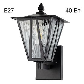 Уличный настенный светильник Citilux Forts CLU09W, арматура черная - фото 1