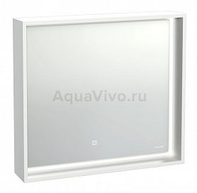 Зеркало Cersanit Louna 80x70, с подсветкой, цвет белый - фото 1