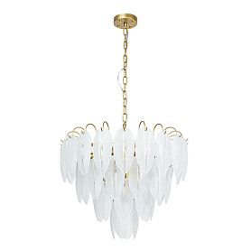 Подвесная люстра Arte Lamp Evie A4052LM-12SG, арматура матовое золото, плафон стекло  - фото 1