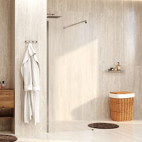 Душевая перегородка WasserKRAFT Rur 30W44-TXG 100x200, стекло текстурное, профиль золото глянцевое - фото 1