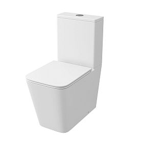 Унитаз Grossman Tornado GR-4418 MSQ напольный, безободковый, смыв Торнадо, с сиденьем микролифт, цвет белый матовый - фото 1