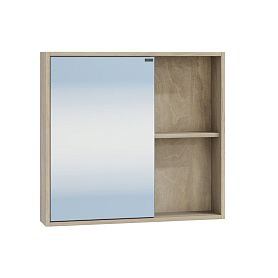 Шкаф-зеркало Санта Прима 70, цвет дуб светлый - фото 1