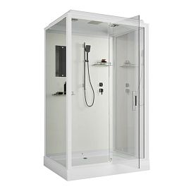 Душевая кабина Niagara Standart ST100/80/15Q 100х80, стекло прозрачное, профиль белый, с крышей - фото 1