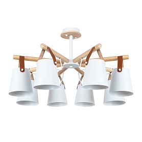 Потолочная люстра Arte Lamp Thomas A7032PL-8WH, арматура белый, плафон металл белый - фото 1