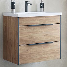 Тумба под раковину Corozo Форест 60 Z2, подвесная/напольная, цвет дуб канзас коричневый - фото 1