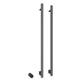 Полотенцесушитель Vincea VTD-2VT1GM 34x100 электрический, цвет вороненая сталь - фото 1