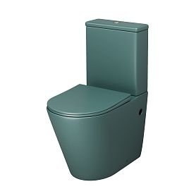 Унитаз Grossman Color GR-4480 OLMS напольный, безободковый, с сиденьем микролифт, цвет зеленый матовый - фото 1