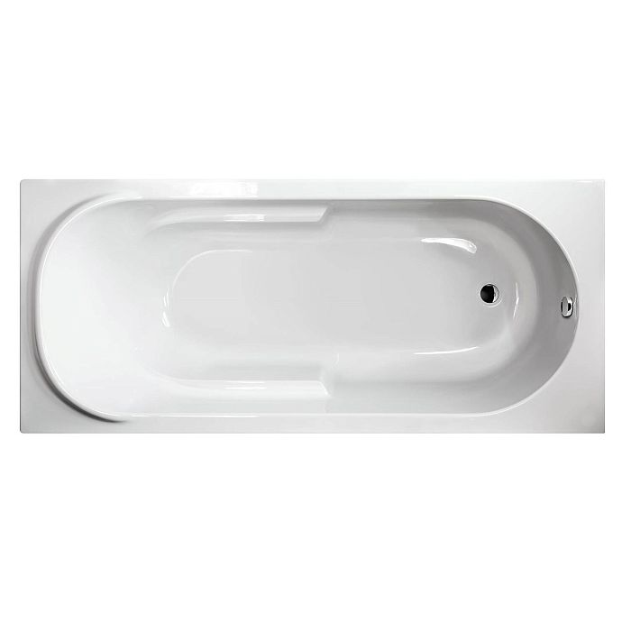 Акриловая ванна Berges Lumbo 160x75, без опор, цвет белый