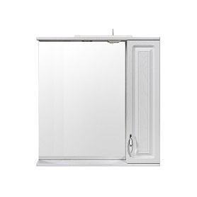 Шкаф-зеркало Stella Polar Кармела 65/С, с подсветкой, цвет белое серебро - фото 1