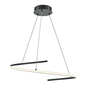 Подвесной светильник Maytoni Curve MOD242PL-L33BK, арматура черная, профиль силикон белый - фото 1