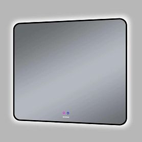 Зеркало Grossman Elegans Norma Black 90x80, с подсветкой, диммером и функцией антизапотевания, цвет черный - фото 1