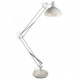 Торшер Arte Lamp Goliath A2487PN-1WH, арматура белая, плафон металл белый, 43х65 см - фото 1