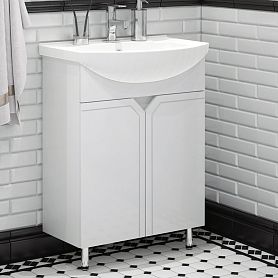 Тумба под раковину Corozo Сириус 65, цвет белый - фото 1