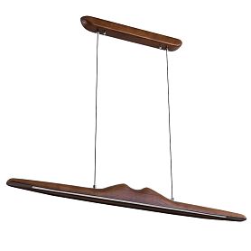 Подвесной светильник Arte Lamp Conca A4286SP-19BK, арматура коричневая, плафон дерево белое - фото 1