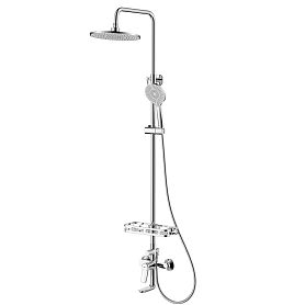 Душевая стойка Lemark Ortus LM11362C, с верхним душем, смесителем, цвет хром - фото 1