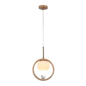 Подвесной светильник Arte Lamp Caprice A4182SP-1BR, арматура коричневая, плафон стекло белое - фото 1