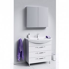 Мебель для ванной Aqwella Аллегро 85, с 3 ящиками, цвет белый - фото 1