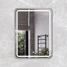 Зеркало Comforty Ситара 60, с подсветкой, цвет серебро - фото 1