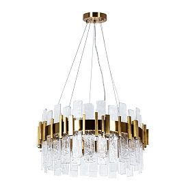 Подвесная люстра Arte Lamp Alya A1053SP-10PB, арматура полированная медь, плафон стекло прозрачное - фото 1
